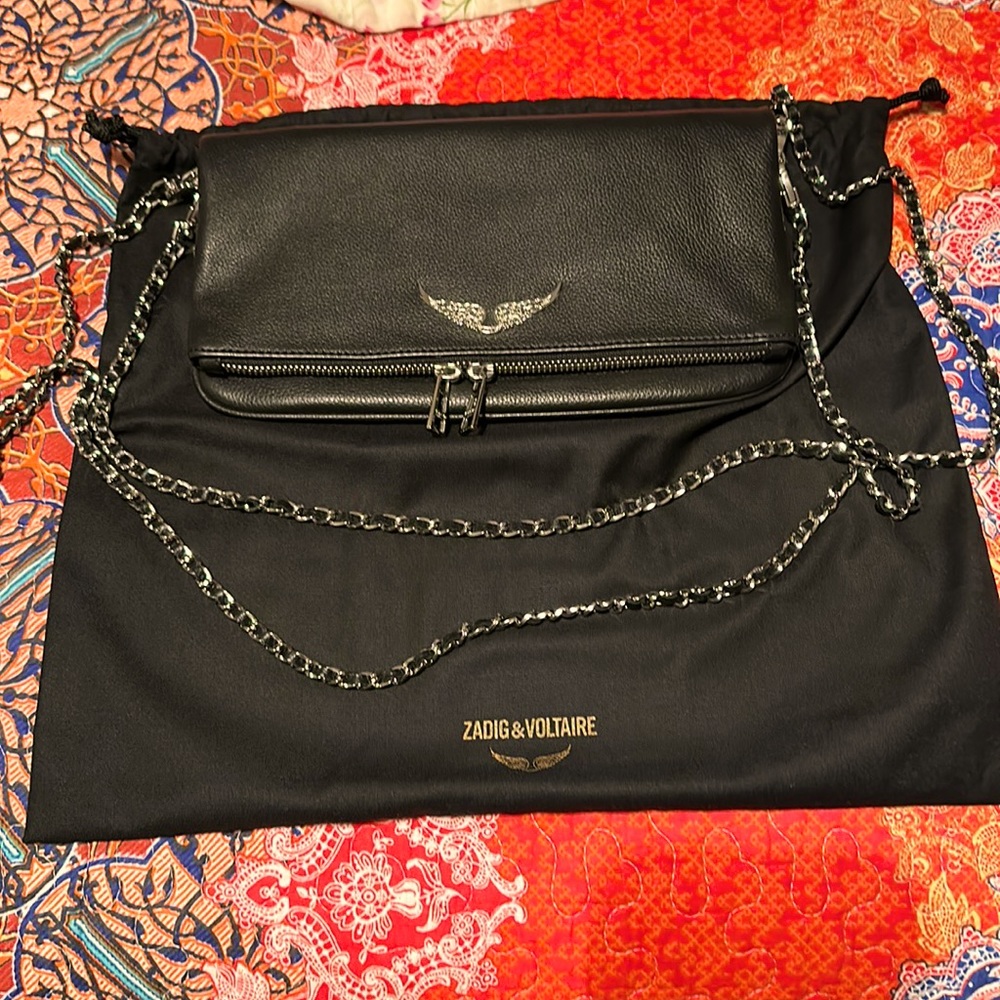 New, never been used Zadig and Voltaire clutch bag with shoulder straps